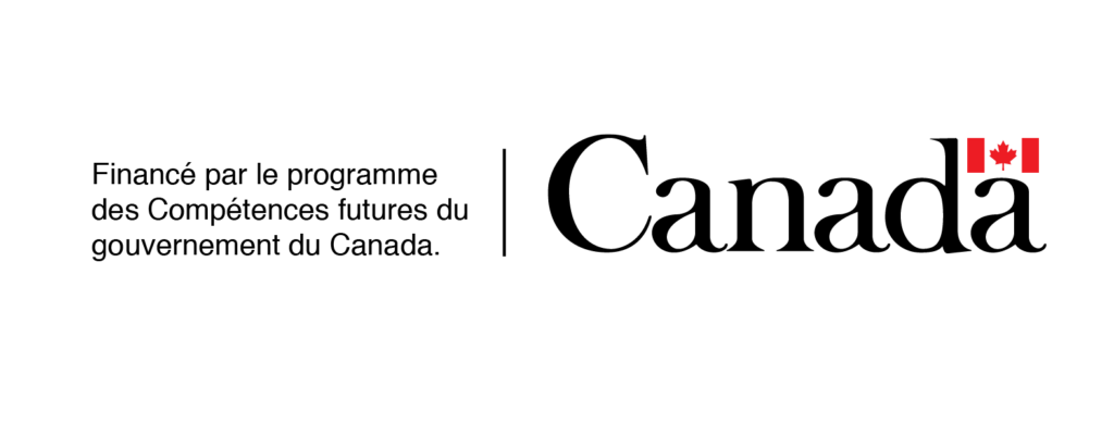 Logo du Canada avec une mention "Financé par le programme des Compétences futures du gouvernement du Canada".